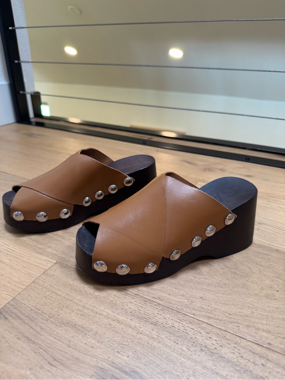 Ganni Wedge Clogs Sz 8